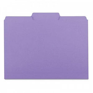 Smead Letter Size 1/3 Cut Interior File Folders - Interior File Folders, 11 pt. Stock, 1/3 Cut Top Tab, Letter, Purple - 10283