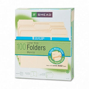 Smead 1/3 Cut Manilla Folders - Smead WaterShed CutLess Assorted Position 1/3 Cut Tab Letter-Size Manila File Folders - 10343