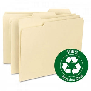 Smead Top Tab Manilla Folder - Recycled Two-Ply File Folders, 1/3 Cut Top Tab, Manila, Letter - 10347