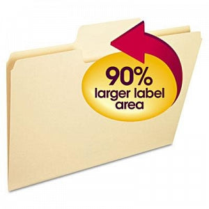 Smead SuperTab Guide-Height Reinforced Manila Folder - SuperTab Guide Height Reinforced Folders, Top Tab, Manila, Letter - 10395