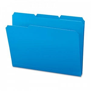 Smead 1/3 Cut Waterproof Poly File Folders - Blue 1/3 Cut Top Tab Waterproof Poly File Folders, Letter Size - 10503