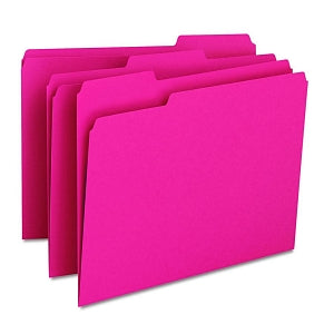 Smead Cut Top-Tab File Folders - File Folders, 1/3 Cut Top Tab, Letter, Red - 12743