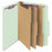 Smead Pressboard Classification Folders - Pressboard Classification Folders, Letter, Eight-Section, Gray-Green - 14091