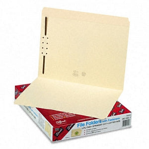 Smead Fastener Folders with Reinforced Tabs - Manila Letter-Sized Straight-Cut Top Tab Folders with One Fastener - 14510