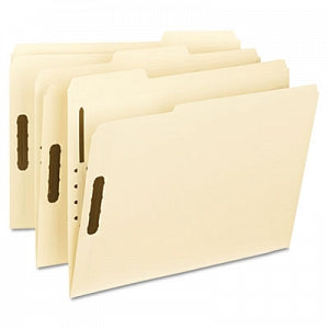 Smead Manila Fastener File Folders with 1/3 Cut Top Tabs - Manila Fastener File Folders with 1/3 Cut Assorted Top Tabs, Letter-Size - 14547