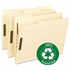 Smead Manila Fastener File Folders with 1/3 Cut Top Tabs - Manila Fastener File Folders with 1/3 Cut Assorted Top Tabs, Letter-Size - 14547