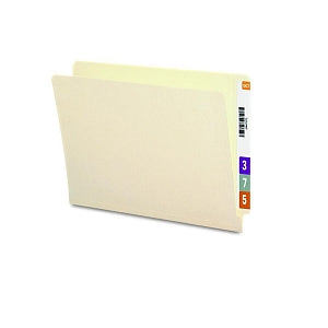 Smead End Tab Folders - Manila Letter-Sized Straight Cut Folders with Reinforced End Tabs and 9.5" Fronts - 24110