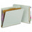 Smead Pressboard End-Tab Classification Folder - Pressboard End Tab Classification Folder, Letter, 4-Section, Gray-Green - 26800