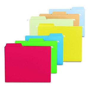 Smead FasTab Hanging File Folder - FasTab Hanging Folders, Letter, 1/3 Tab, Assorted - 64053