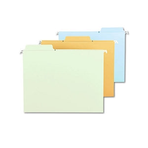 Smead FasTab Hanging File Folder - FasTab Hanging Folders, Letter, 1/3 Tab, Assorted - 64054