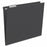 Smead 1/5 Cut Hanging File Folders - Colored Hanging File Folders, Letter, 1/5 Tab, Black - 64062