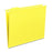 Smead 1/5 Cut Hanging File Folders - Colored Hanging File Folders, Letter, 1/5 Tab, Yellow - 64069