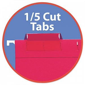 Smead 1/5 Cut Hanging File Folders - Colored Hanging File Folders, Legal, 1/5 Tab, Assorted - 64159