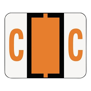 Smead A-Z Color-Coded Bar-Style End-Tab Labels - Dark Orange "C" Color-Coded Bar-Style End-Tab Labels - 67073