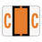 Smead A-Z Color-Coded Bar-Style End-Tab Labels - Dark Orange "C" Color-Coded Bar-Style End-Tab Labels - 67073