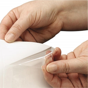 Smead Poly Self-Adhesive Media Pockets - Self-Adhesive Poly Pockets, Top Load, 4-1/16" x 3", Clear, 100/Box - 68123