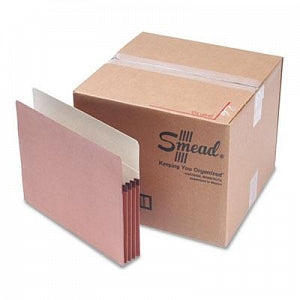 Smead Redrope File Pockets - 3 1/2" Expansion File Pocket, Straight Tab, Letter, Red rope / Manila - 73805