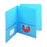 Smead Two-Pocket Folders with Business Card and DVD Slots - Blue Standard 2-Pocket Folders with Business Card and CD / DVD Slots, Letter Size - 87852