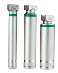 SunMed Fiber Optic LED Handles - GreenLine Fiber-Optic LED Laryngoscope Handle, 2 AA Batteries, Penlite - 5-0236-80