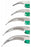 SunMed MAC Greenline / D Disposable F / O Blades - MAC GreenLine Disposable Blade, Laryngoscope, Macintosh, Size 3 - 5-5332-03