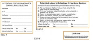 Simport Scientific Urisafe - PATIENT IDENTIFICATION LABEL - B350-4