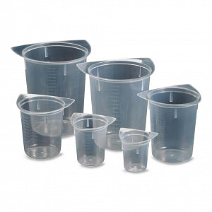 Simport Scientific Autoclavable Beakers - BEAKER, PP, 250ML, 3 POURING SPOUTS, CS/100 - B700-250