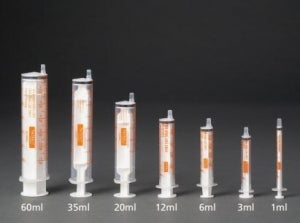 NeoMed Clear Oral Dispenser with Orange Gradient Marking - Clear Oral Syringe Dispenser, Orange Gradient Markings, Clear, 0.5 mL - BC-S05EO