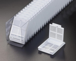 Simport Micromesh Biopsy Cassettes in QuickLoad Stack - Micromesh Cassette, Biopsy / Sleeve, White - M507-2SL