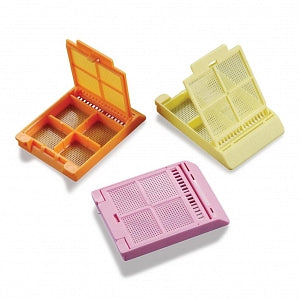 Simport Micromesh Biopsy Cassettes in QuickLoad Stack - Micromesh Biopsy Cassette with 4 Compartments, Peach - M508-7