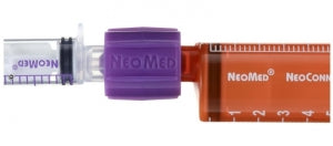 Neomed ENFit Compatible NeoConnect Syringe-to-Syringe Coupler - Enfit Syringe-To-Syringe Coupler, Nonsterile, Purple - PCO-FNC-NS