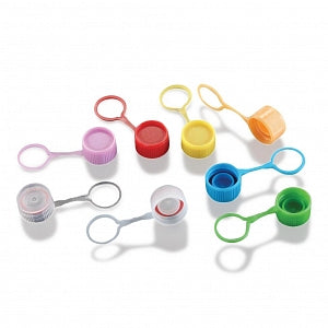 Simport Scientific Cap with ORing & Loop - Cap with O-Ring and Loop, Polypropylene, Red - T340ROSL