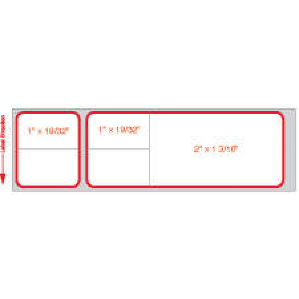 Label Misys/Sunquest Direct Thermal Paper Permanent 3" Core 4 1/8" X 1 3/16" Red 4300 Per Roll, 2 Rolls Per Case