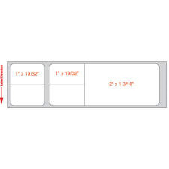 Label Misys/Sunquest Direct Thermal Paper Permanent 3" Core 4 1/8" X 1 3/16" White 4300 Per Roll, 2 Rolls Per Case