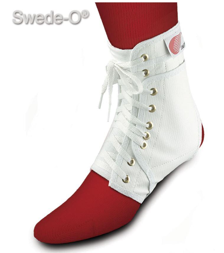 White Knit-Tongue Ankle Lok Brace by Swede-O