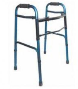 Briggs Healthcare Aluminum Adjustable Walkers - Walker Wheels, Nonswivel, Blue, 5" - 552904