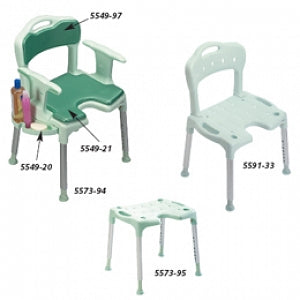 Etac Swift Shower Chair / Stool - SEAT, SHOWER, SWIFT, WITH ARMS, BACK 285LBS, - 557394