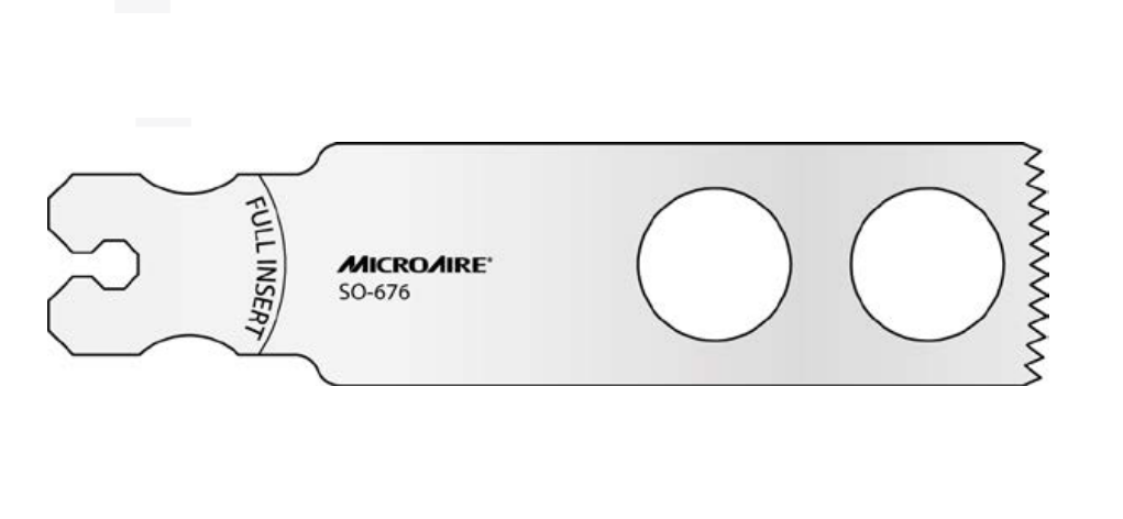 MicroAire Surgical Sagittal Saw Blades - Sagittal Saw Blade, 25.4 mm x 79 mm x 1.63 mm - SO-676