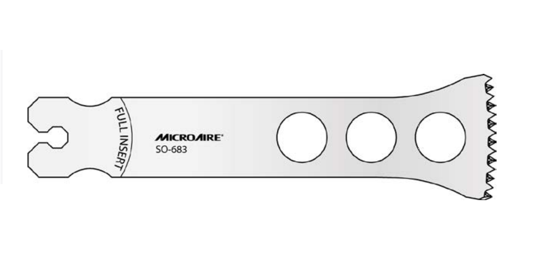 MicroAire Surgical Sagittal Saw Blades - Sagittal Saw Blade, 30.5 mm x 83 mm x 1.24 mm - SO-683