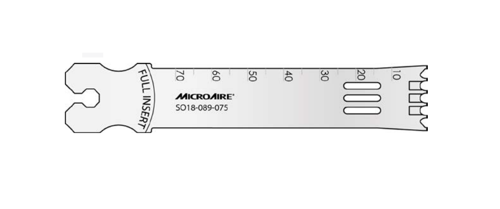 Microaire Surgical Oscillating Blades - BLADEOSC, DUAL TOOTH, LG, 18MMX75MMX1.27MM - SO18-127-075