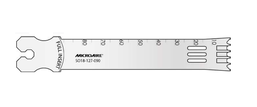 Microaire Surgical Oscillating Blades - BLADEOSC, DUAL TOOTH, LG, 18MMX90MMX1.27MM - SO18-127-090