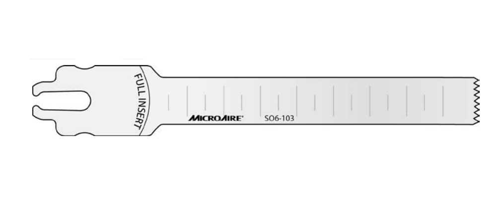 Microaire Surgical Oscillating Blades - BLADE, SAW, OSC, SYSTEM 6, 12.5MMX89.5MMX1MM - SO6-103