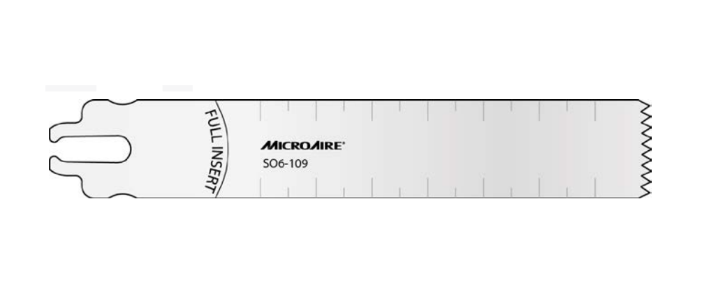 Microaire Surgical Oscillating Blades - BLADE, SAW, OSC, SYSTEM 6, 19MMX84.5MMX1MM - SO6-109