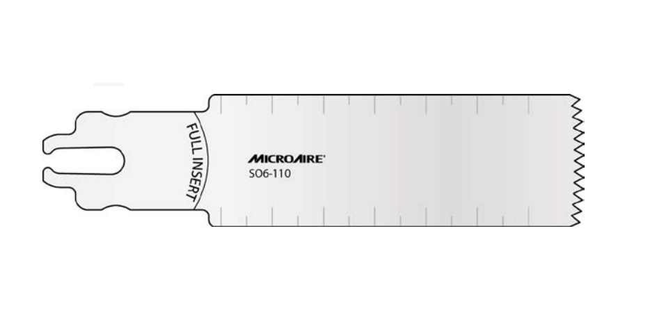 Microaire Surgical Oscillating Blades - BLADE, SAW, OSC, SYSTM 6, 25MMX79.5MMX1.47MM - SO6-111