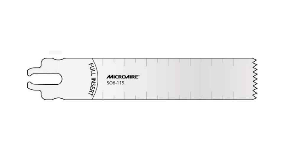 Microaire Surgical Oscillating Blades - BLADE, SAW, OSC, SYST 6, 18.5MMX73MMX0.89MM - SO6-115