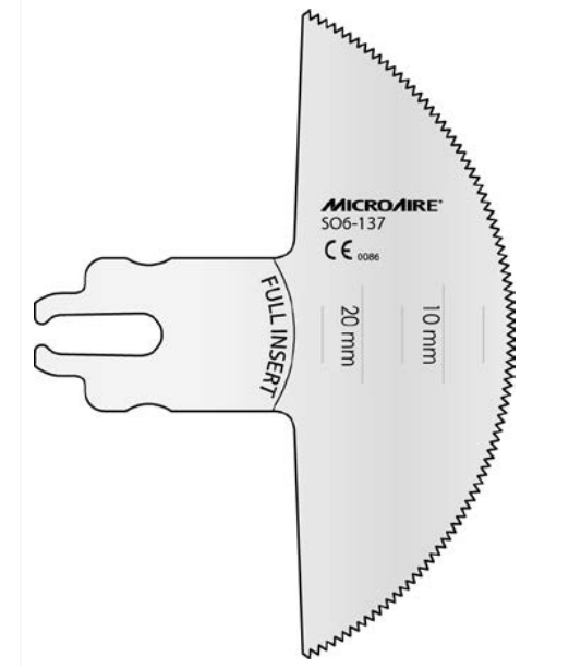 Microaire Surgical Oscillating Blades - BLADE, SAW, OSC, SYST 6, 28MMX80MMX1MM - SO6-137