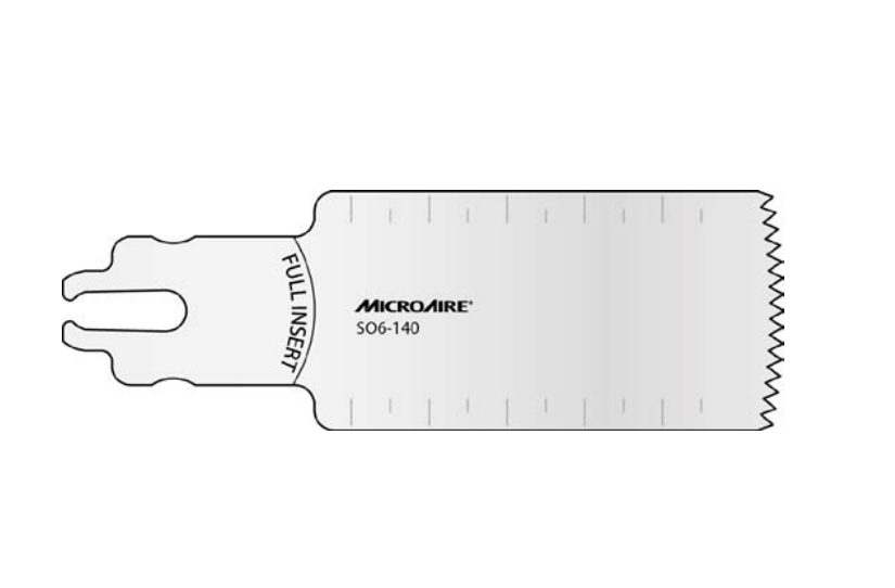 Microaire Surgical Oscillating Blades - BLADE, SAW, OSC, SYST 6, 29MMX58MMX1MM - SO6-140