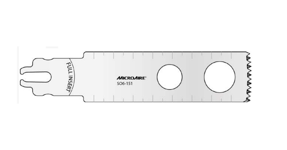 Microaire Surgical Oscillating Blades - BLADE, SAW, OSC, SYST 6, 25MMX85MMX1.19MM - SO6-151