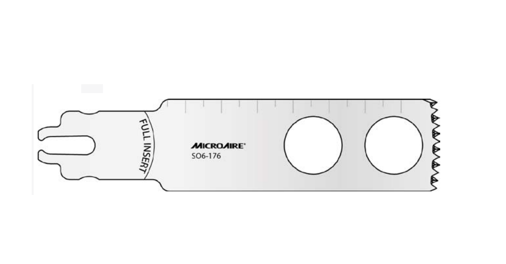 Microaire Surgical Oscillating Blades - BLADE, SAW, OSC, SYST 6, 25MMX79.5MMX1.5MM - SO6-176