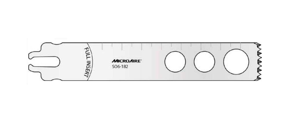 Microaire Surgical Oscillating Blades - BLADE, SAW, OSC, SYST6, 18.5MMX83.5MMX1.24MM - SO6-182