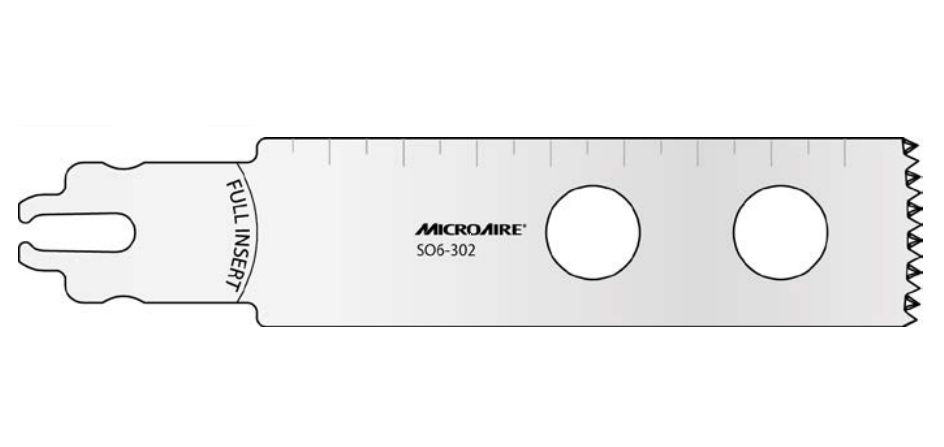 Microaire Surgical Oscillating Blades - BLADE, SAW, OSC, SYSTM 6, 25MMX89.5MMX0.89MM - SO6-302